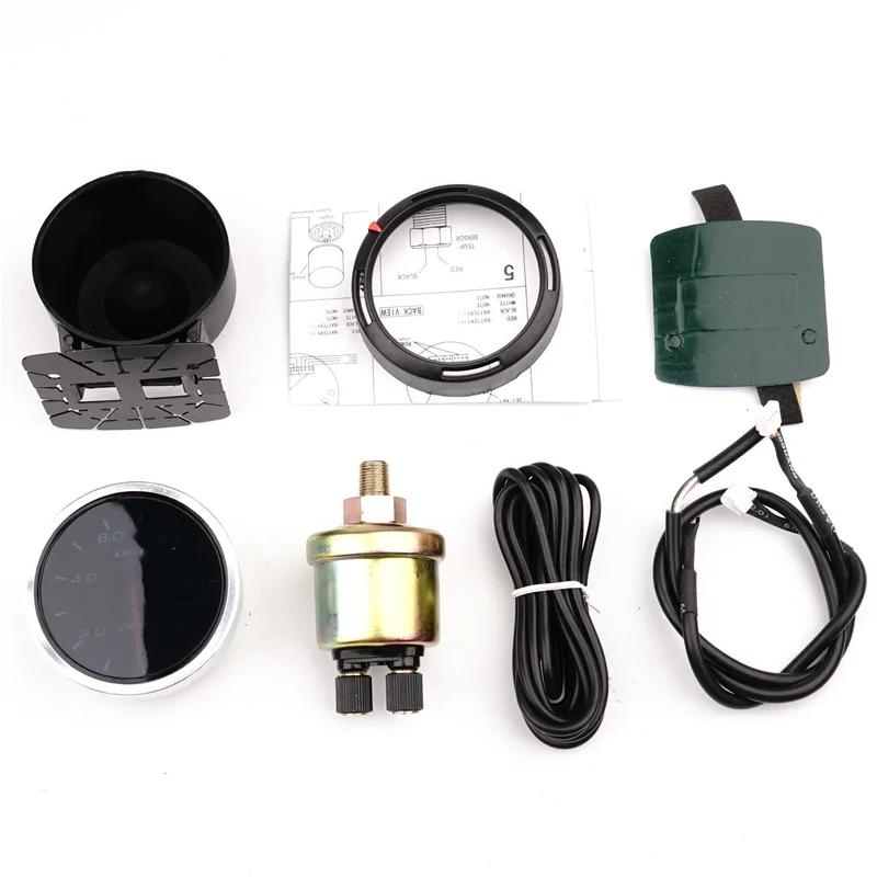 Oil Press Датчик давления Defi для passat b5 b6 b8 peugeot 206 207 307 golf 4 5 7 ford focu 1 2 mk3 sportage Boost turbo измеритель давления 60 мм - Цвет: Oil Press