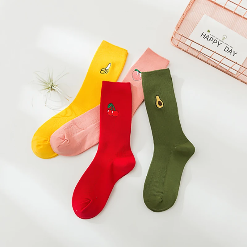 Брендовые Модные цветные носки с фруктами для мужчин забавные Свадебные Носки