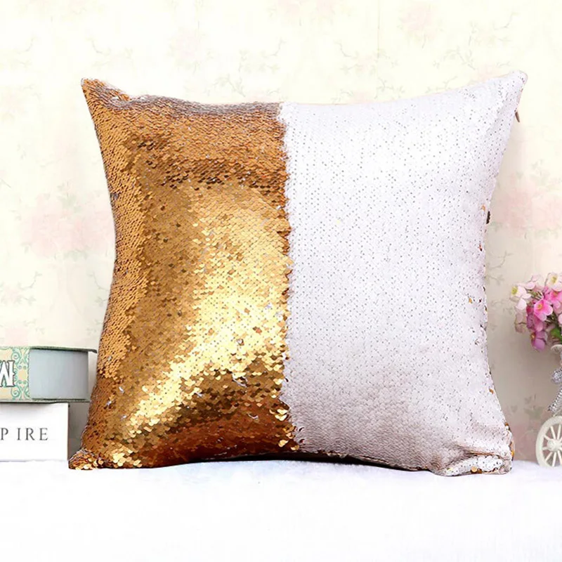 Poszewka 40x40 см блестящий чехол для подушки DIY меняющий цвет Fundas almohadones Подушка-чехол Золотой Серебряный Красный Черный