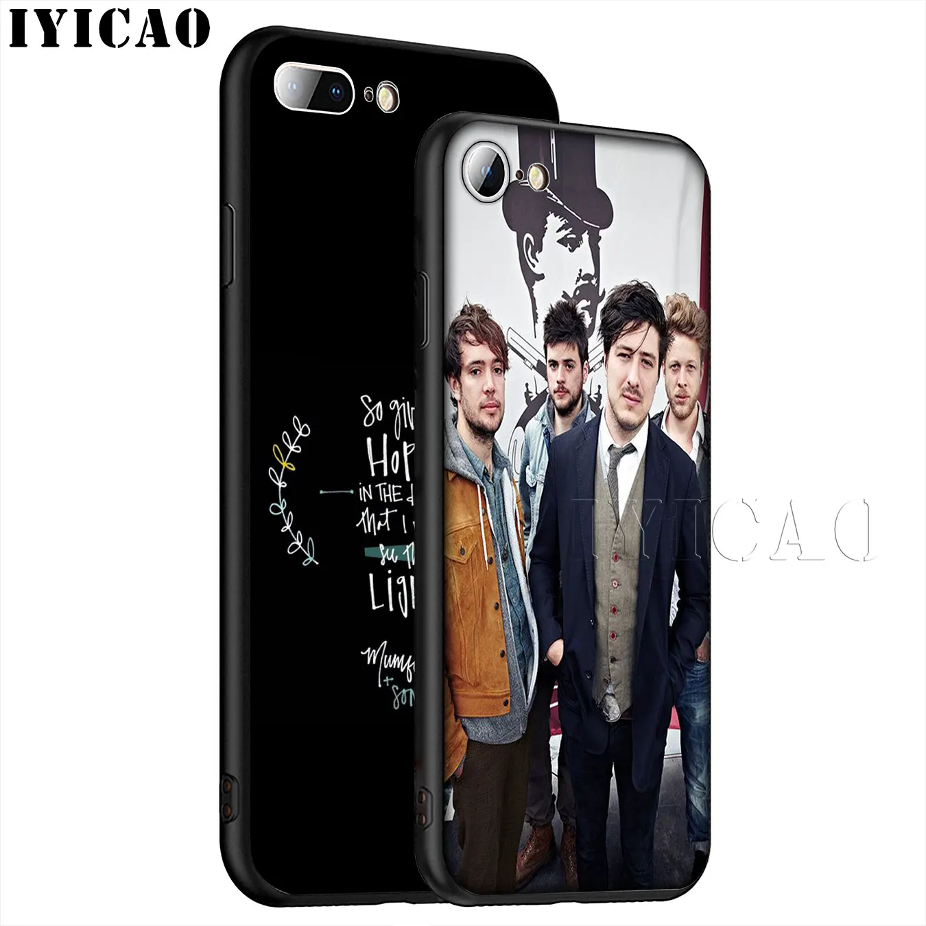 IYICAO Mumford &amp Sons Soft Silicone Phone Case for iPhone XR X XS 11 Pro Max 6 6S 7 8 Plus 5 5S SE TPU Black Cover |