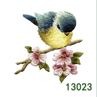 13023 Сделай сам, незавершенный шелк тутового шелкопряда, Сучжоу, наборы для вышивки, напечатанные картины, комплекты для рукоделия, наборы для начинающих, серия птиц - Цвет: 13023