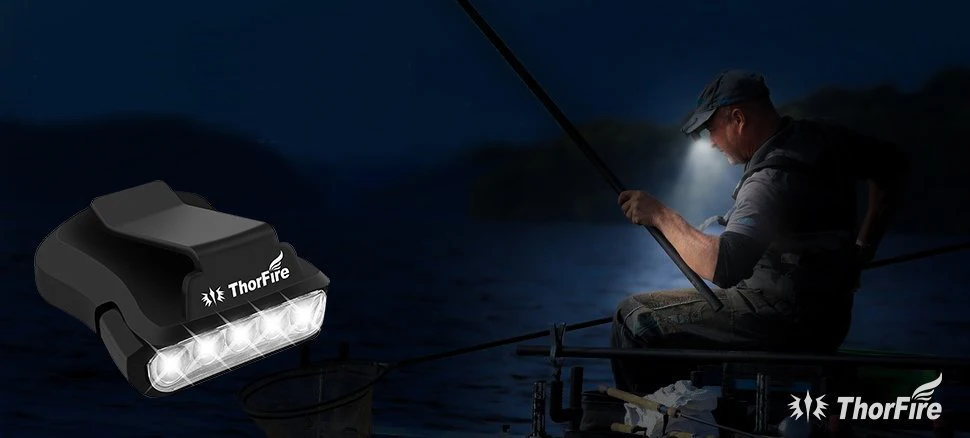 ThorFire 5LED фары Кепки светильник поворотный зажим-на шапке светильник руки супер яркая фара Фонари Отдых на природе, для катания на велосипеде, для рыбалки