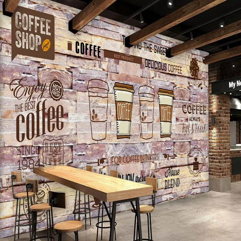 

Dropship Colomac 3d Brick Wallpaper European American Stone Wall Wallpaper Coffee Shop Restaurant Wallpaper Wall Mural tapety 3d