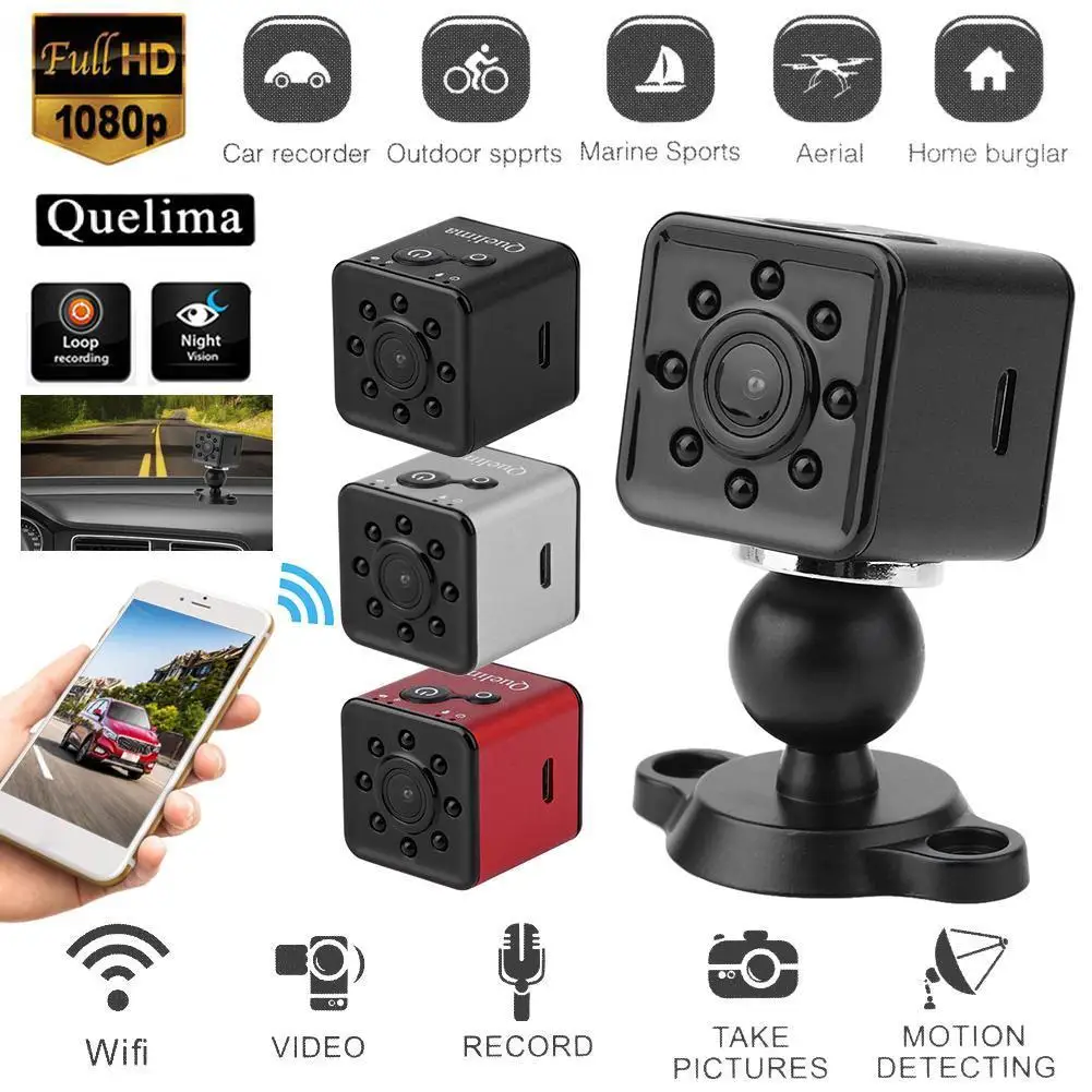 4 Гб карта + SQ13 HD 1080P ночное видение WiFi Автомобильный видеорегистратор камера мини