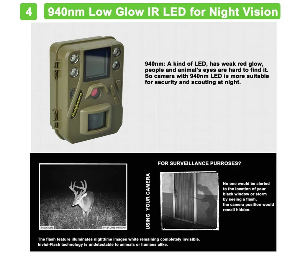 Bolyguard 12MP 720P wifi GameTrail охотничья камера водонепроницаемая Инфракрасная камера ночного видения с ИК светодиодами для наблюдения тепловизор