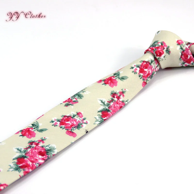 Мода цветок печатных свободного покроя марка роуз связей для мужчин старинные