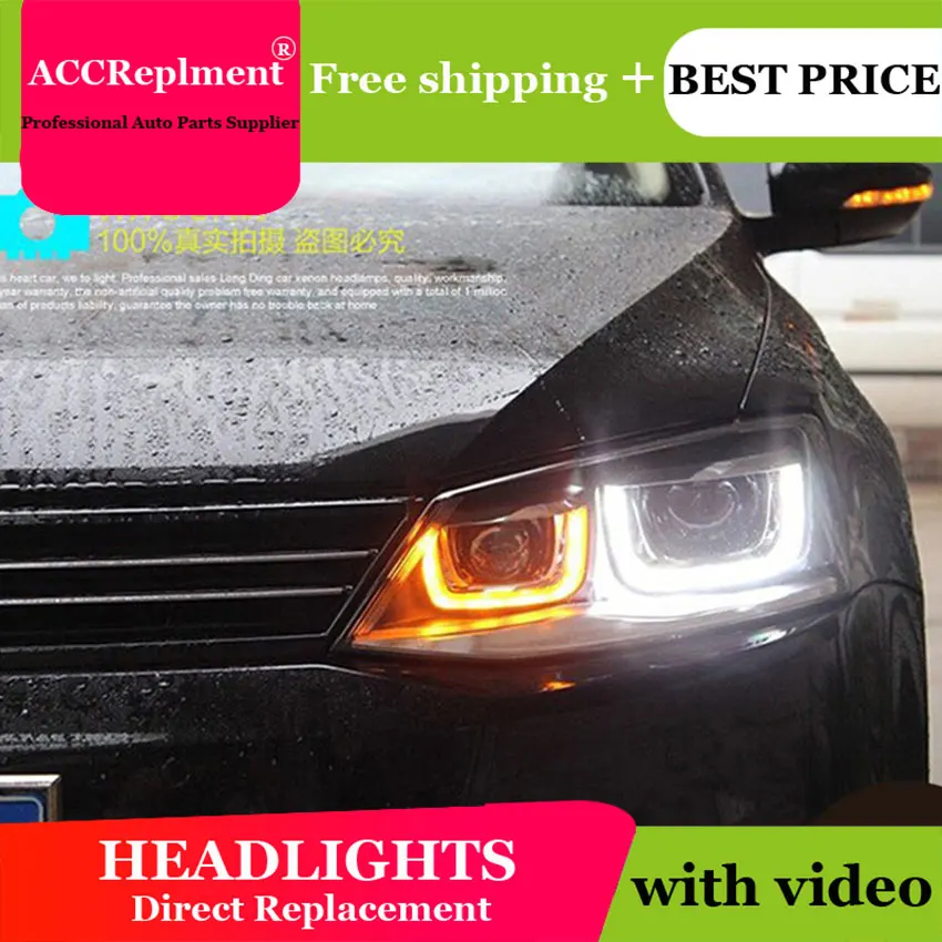 Автомобильный Стайлинг для jetta фар 2011 2014 VW JETTA светодиодный фонарь ангельские
