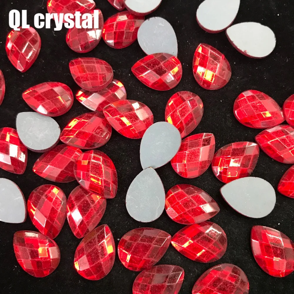 QL crystal 13x18mm Crystal popular DIY Clothes garments shose bags glue on flatbacks glass rhinestones | Дом и сад
