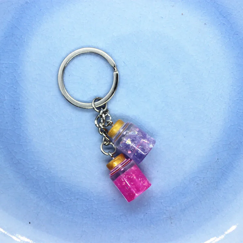 Colorful Simulation Transparent Honey Canned Bottle Resin Keychains Creative Jewelry Gifts Bag Car Phone Pendant Accessories | Украшения и