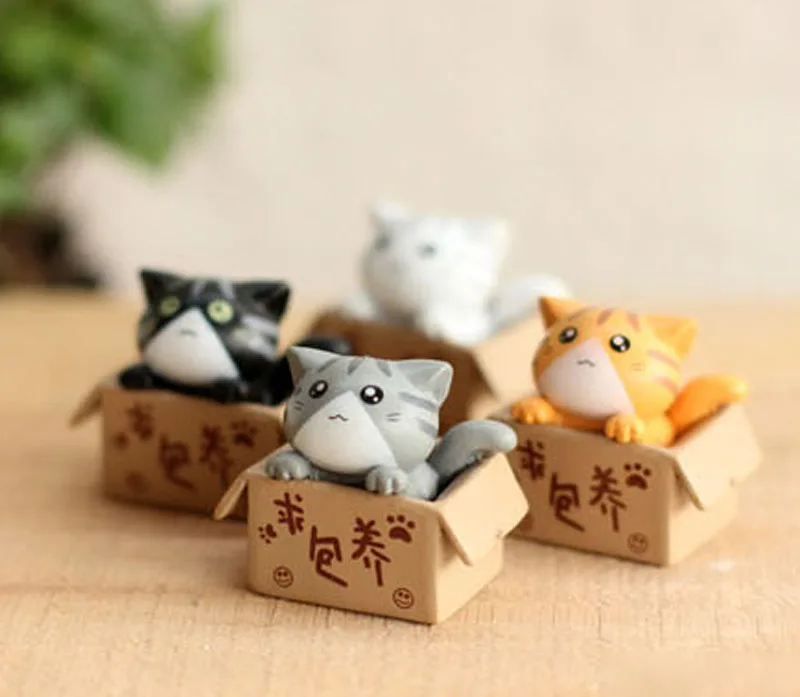 Шт. 1 шт. милый котенок кошка miniaturas para мини jardins дома карликовые деревья декор