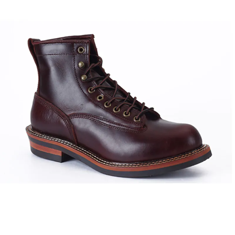 

British fashion motorcycle customized travel male boots handmade wedge tooling Boots