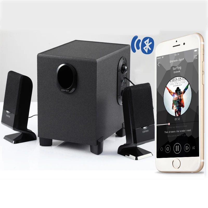 EDIFIER R101BT 2 1 канал Bluetooth мультимедийные компьютерные колонки Поддержка магнитно