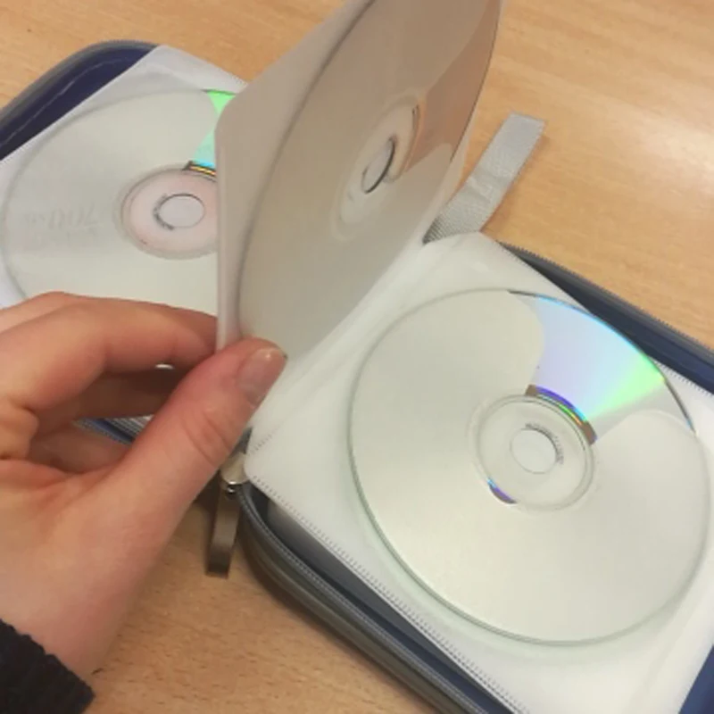Портативный 40 дисков емкость чехол для DVD для CD для автомобиля медиа хранения CD сумка ткань квадратный мини CD сумка DVD пластиковый диск коробка для хранения