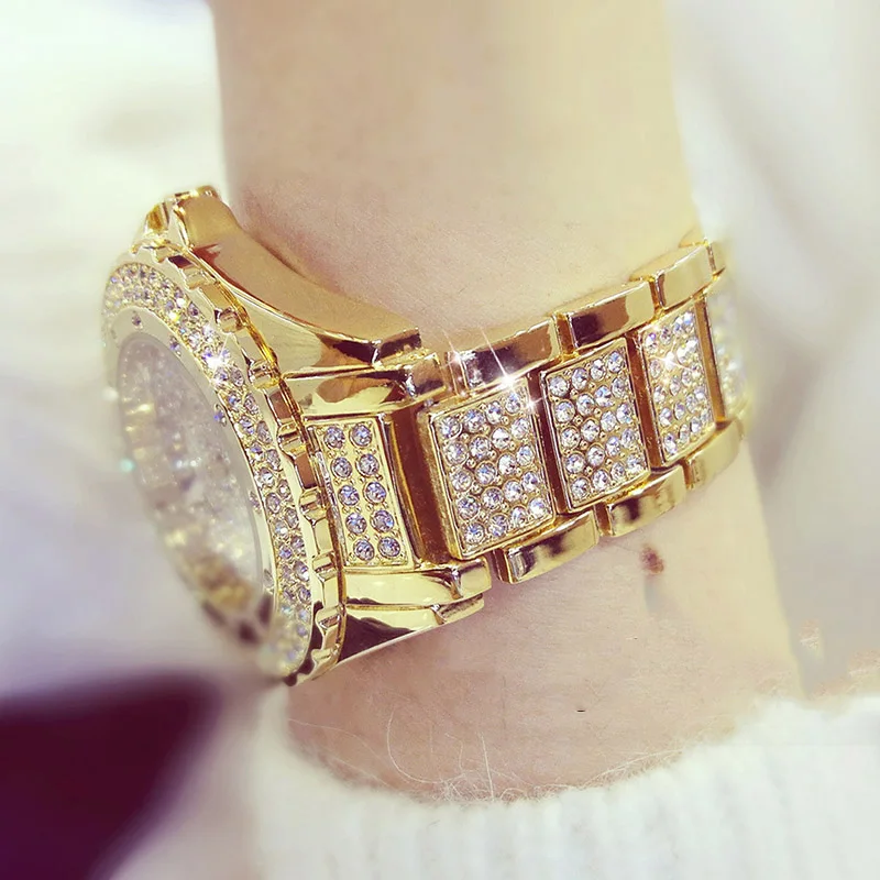 Horloge Dames женские часы Лидирующий бренд горячая распродажа Роскошные часы с кристаллами Модные женские кварцевые часы женские наручные часы Reloj