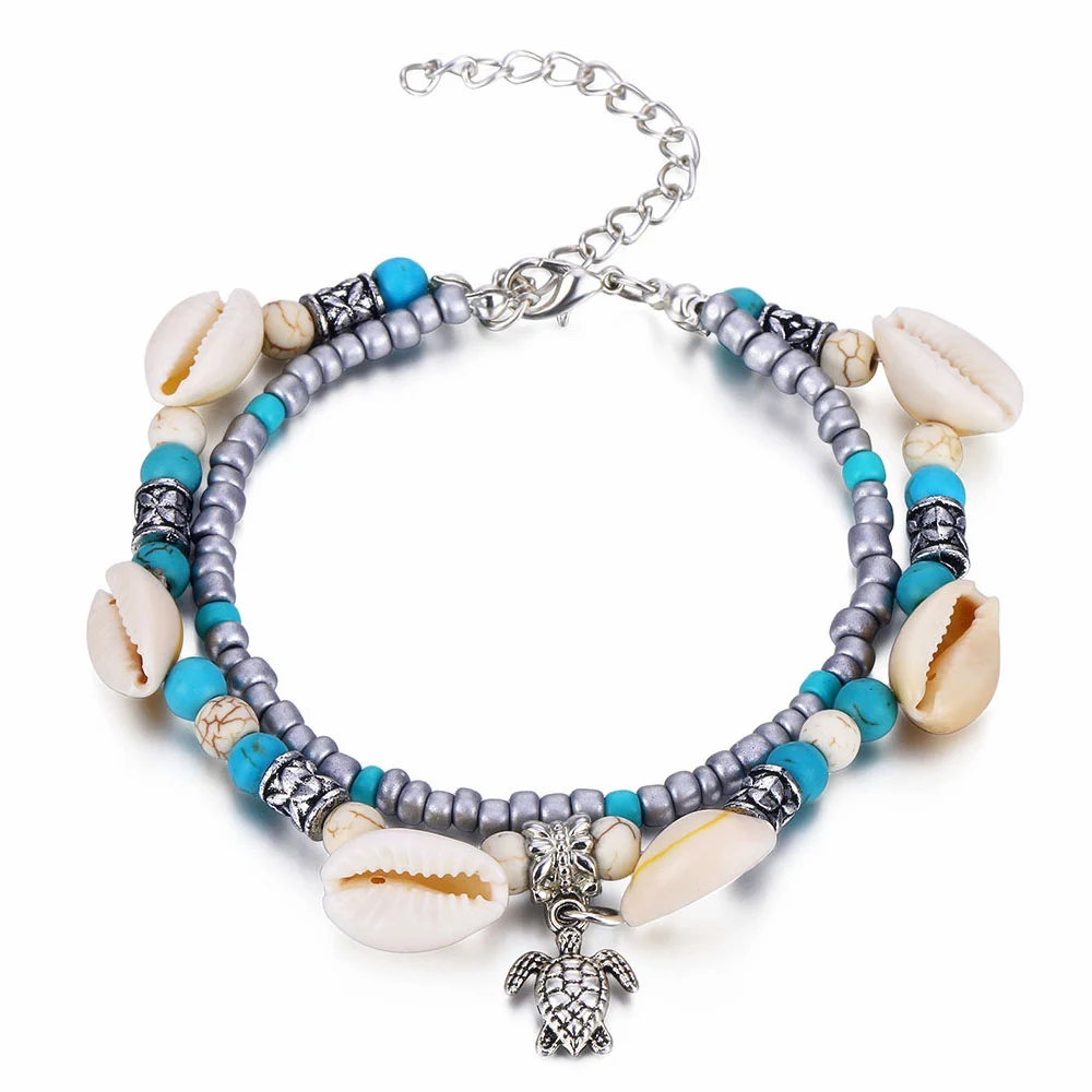 Винтажный браслет ручной работы с бусинами на лодыжке ювелирные изделия для ног