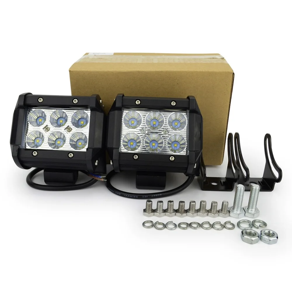 10 шт. 4-дюймовая светодиодная фара для мотоцикла 18 Вт светодиодсветильник