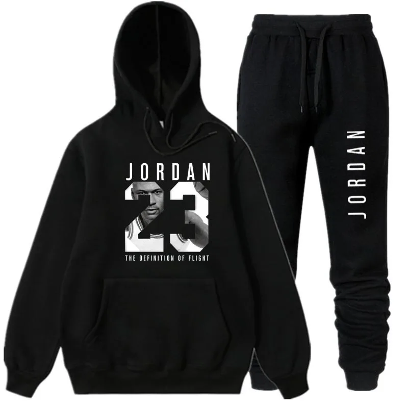 OLOEY jordan 23 белый милый спортивный костюм для мужчин Толстовка и треники модные jogger комплект весна уличная бег костюм для - Цвет: AS PHOTO