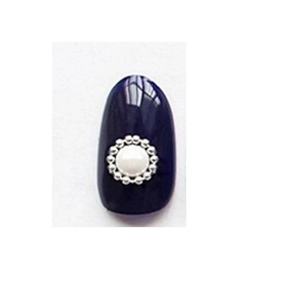 Цветок ногтей Стразы цепи украшения для искусственный жемчуг Очаровательная 3D