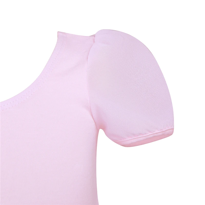 IIXPIN балетные трико боди для девочек короткий рукав вырез сзади балетный танец