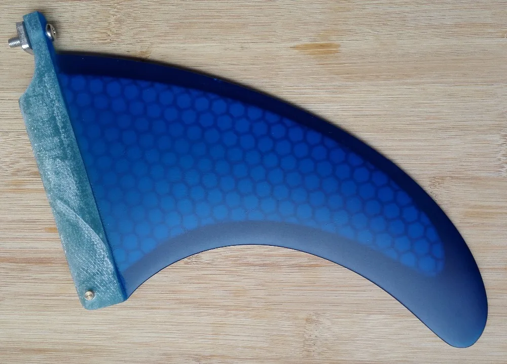 7 дюймов Стеклопластик центр нам основание surf fin синий соты долго доска плавник будущее плавник