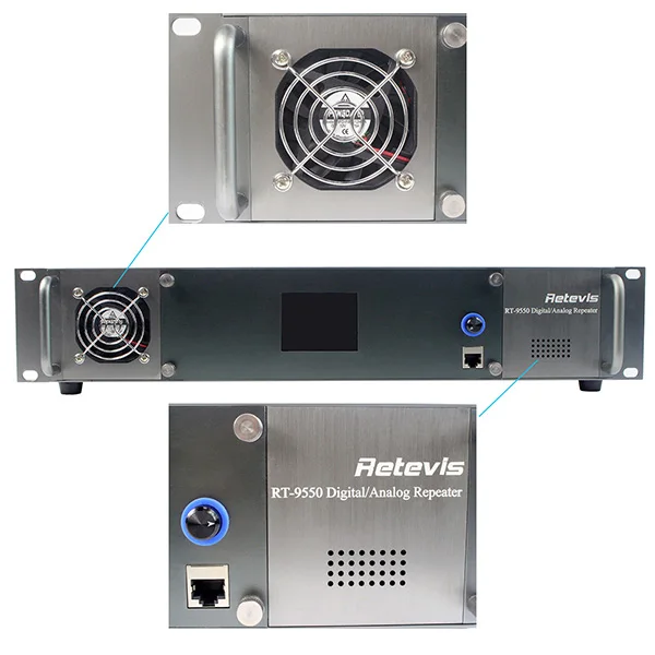 Retevis RT-9550 DMR ретранслятор 55 Вт UHF Цифровой/аналоговый режим TDMA 2 времени слота A9116B