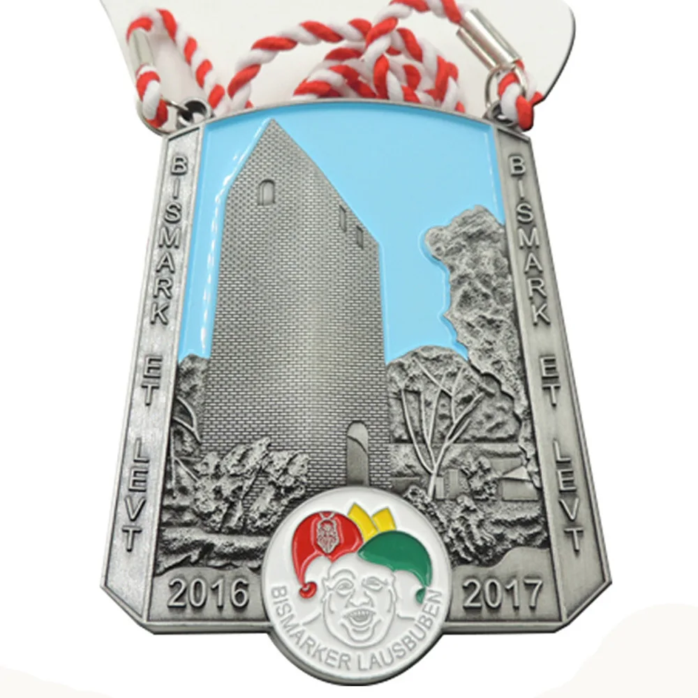 Металлические медали дешевые пользовательские спортивные с лентами высокого