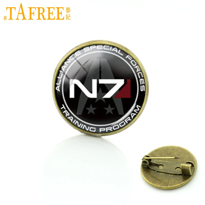 

TAFREE Elegant Charm Winter Style Mass Effect Inspired N7 Jewelry Computer Circuit Board Brooch Pins Vintage Men Badge C488