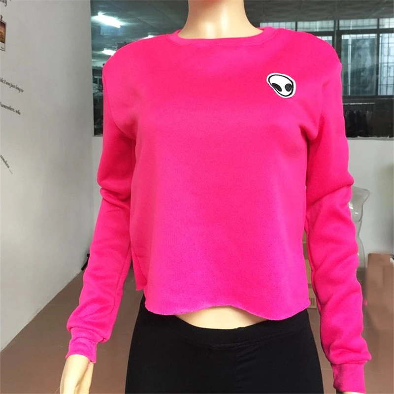 Модные короткие толстовки с принтом осень 2020 женские свитшоты повседневные