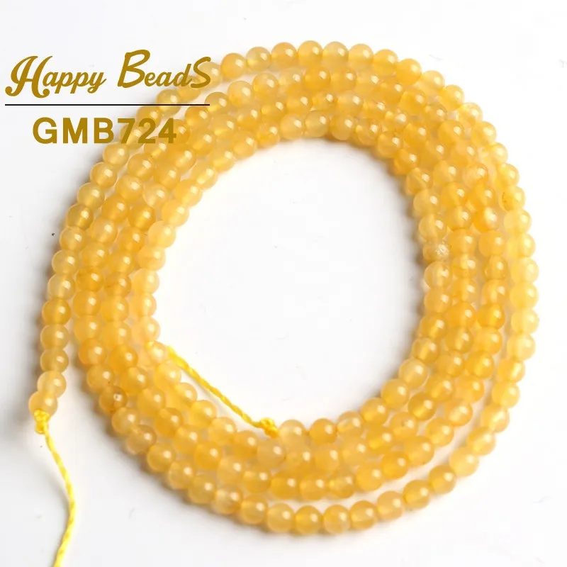 Yellow jade Натуральный камень кварц Амазонит Кристалл Агаты яшмы вокруг свободные бусины 2 мм 3 мм для самостоятельного изготовления ювелирных изделий браслет аксессуары 15'' - Цвет: Yellow jade
