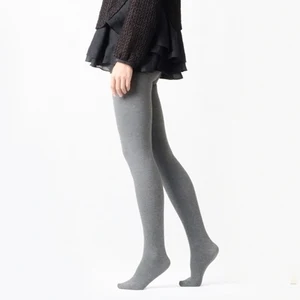 800D вертикальные нити утолщенные бархатные колготки осень и зима микро-давление темно-серый трубы носки