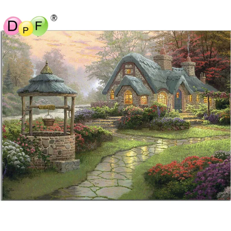 Алмазная вышивка Дом мечты 3D живопись сделай сам квадратная стразами полностью