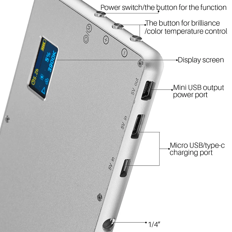 Ультратонкая X 180 портативная Светодиодная лампа для видеосъемки с высокой