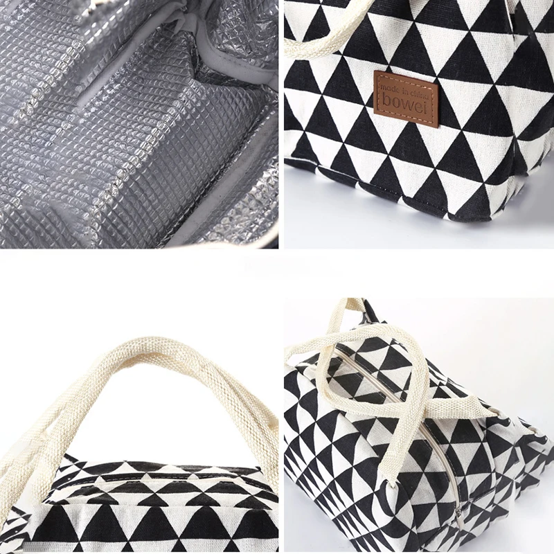 ONEUP холст для обеденного мешка Изолированная Водонепроницаемая коробка Bento сумка