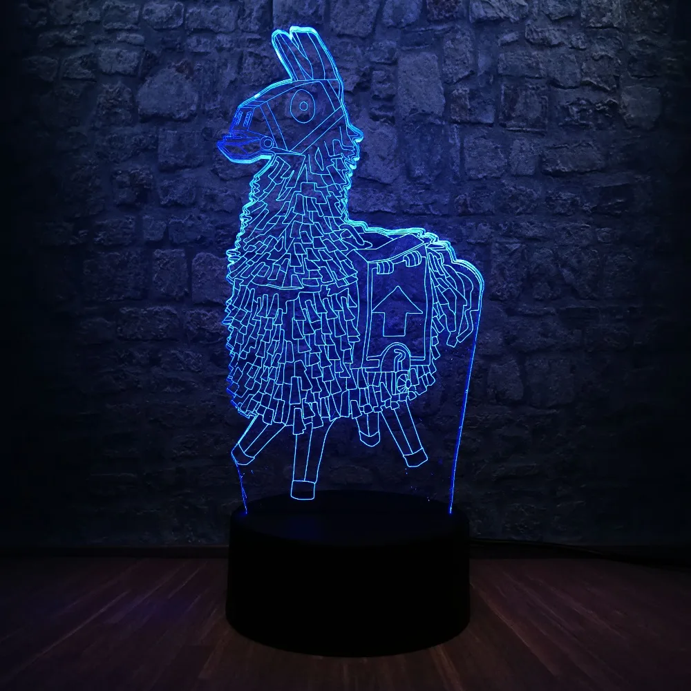 Новинка, креативный Деревянный конь, 3D светодиодный светильник, RGB реветь, 7 цветов, для украшения детской комнаты, настольный ночник, светильник, рождественские подарки