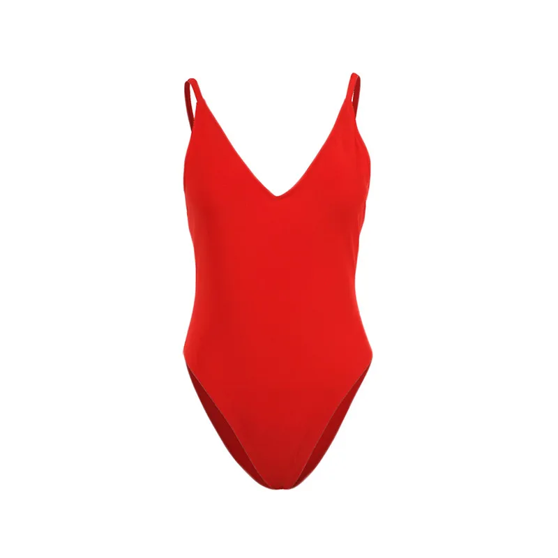 

Ретро сплошной цвет v-образный Вырез Цельный купальник 2020 новые летние купальные костюмы без спинки женский купальный костюм одежда для пла...