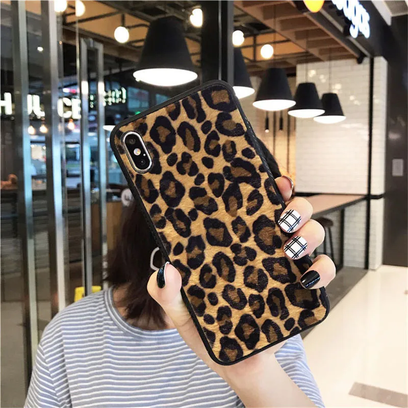 Роскошный чехол с леопардовым принтом для iPhone 11 Pro XS MAX X XR 6 6S 7 8 Plus, задняя крышка с текстурой кожи животных