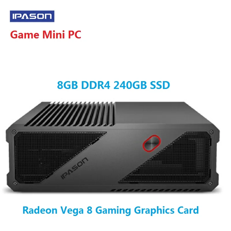 IPASON F-MIGRATE офисная игра мини ПК AMD 8 Гб DDR4 240 ГБ SSD выделенная карта 2,4 ГГц 5 ГГц WiFi 1000 Мбит/с BT4.2 Поддержка Windows 10