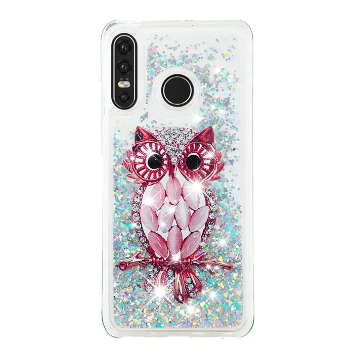Pattern 2 Блестящий Жидкий чехол для huawei P30 Lite чехол для huawei P20 P30 Pro Lite чехол милый мягкий силиконовый прозрачный Жидкий чехол - Цвет: Pattern 2