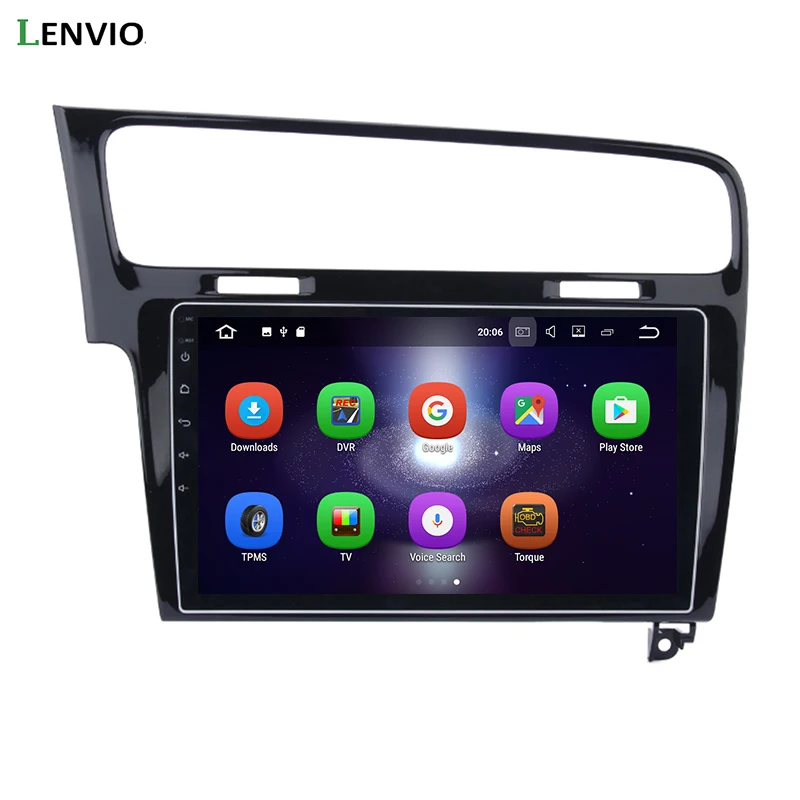 Автомобильный DVD плеер Lenvio 2 Гб ОЗУ Android 7 1 GPS навигация для VW Volkswagen GOLF 2013 2014 2015 2016