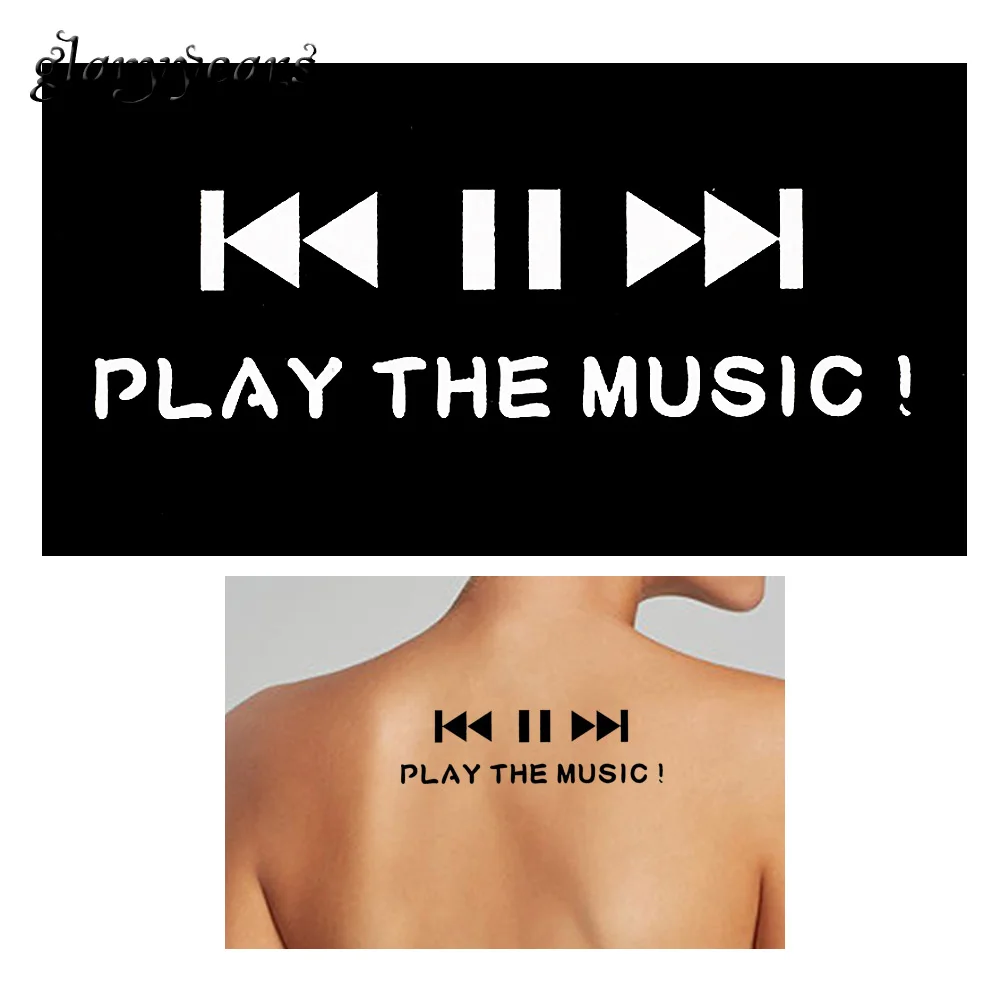 1 лист маленькая татуировка хной индийский трафарет музыка воспроизведение