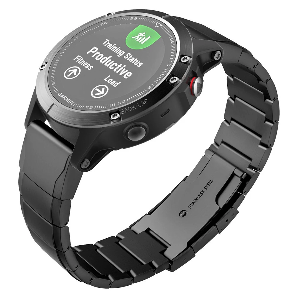 26 мм Нержавеющая сталь ремешок для наручных часов Garmin Fenix 6X/6X Pro/5X/5X Plus/Redmi 3/3 HR быстро и легко подходит часы ремешок с креплением на ремень