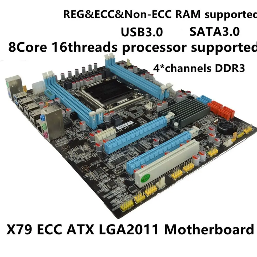Runing X79 материнская плата по стандарту ATX LGA2011 DDR3 4 канала поддержка не ecc/reg ecc/ecc поддержка памяти i7 3960x Xeon E5 V1 и V2 процессоры