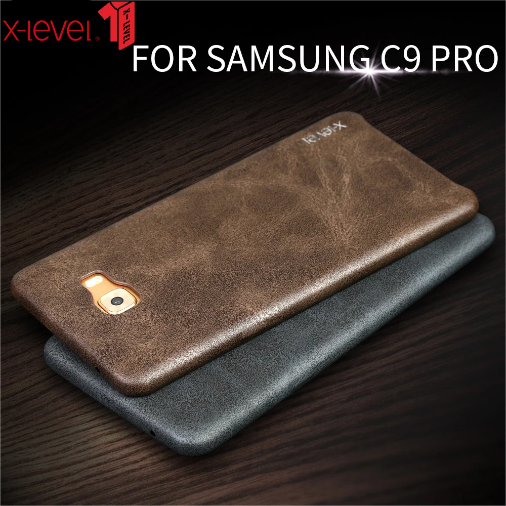 X-Level кожаный чехол для телефона для samsung Galaxy C9 Pro чехол Роскошный PU Мягкий сенсорный ультра тонкий чехол для samsung C9 Pro