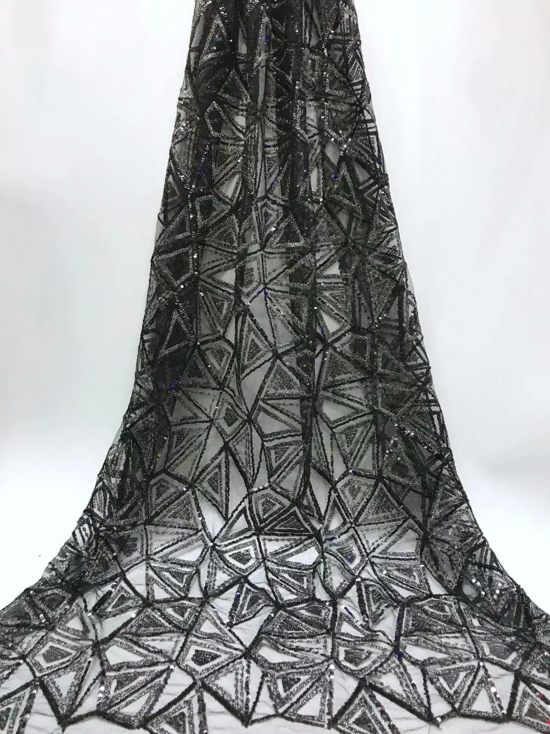 5 ярдов/партия Высококачественная нигерийская французская кружевная вышитая