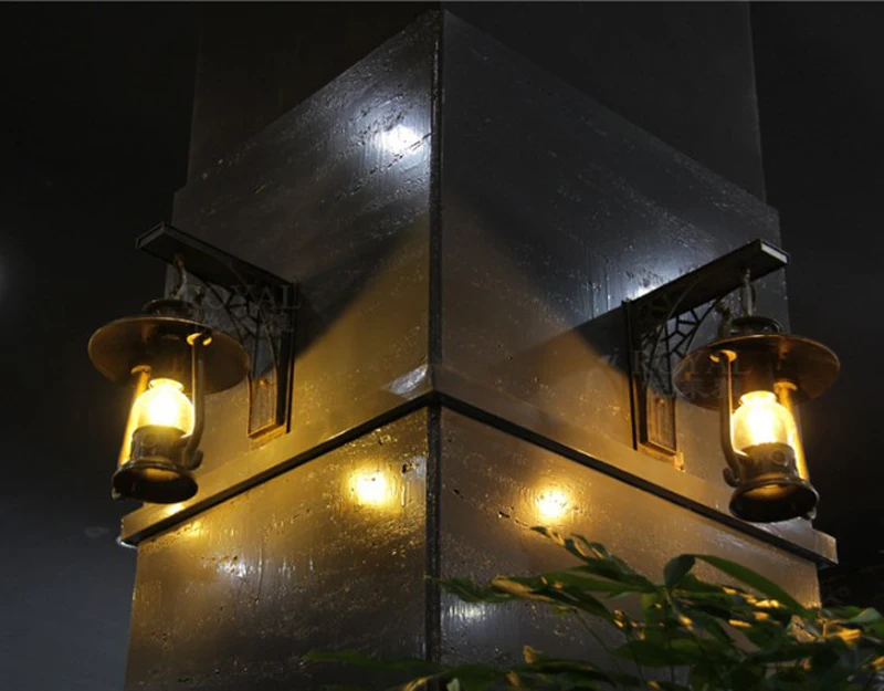 Винтажная Классическая керосиновая настенная лампа светодиодные светильники E27