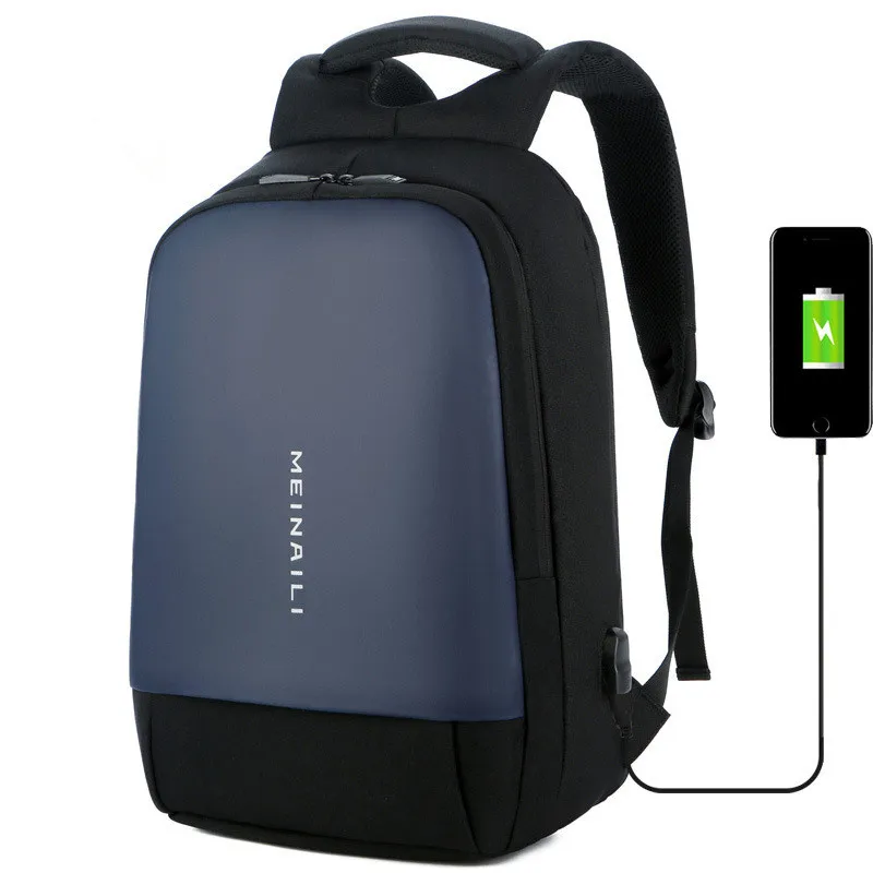 Модный мужской рюкзак с usb зарядкой для компьютера деловой ноутбука повседневный