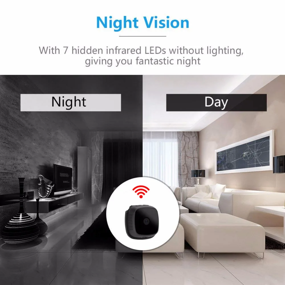 WIFI мини камера P2P Сеть HD 1080P маленькая DV DVR видео Диктофон с ночным видением
