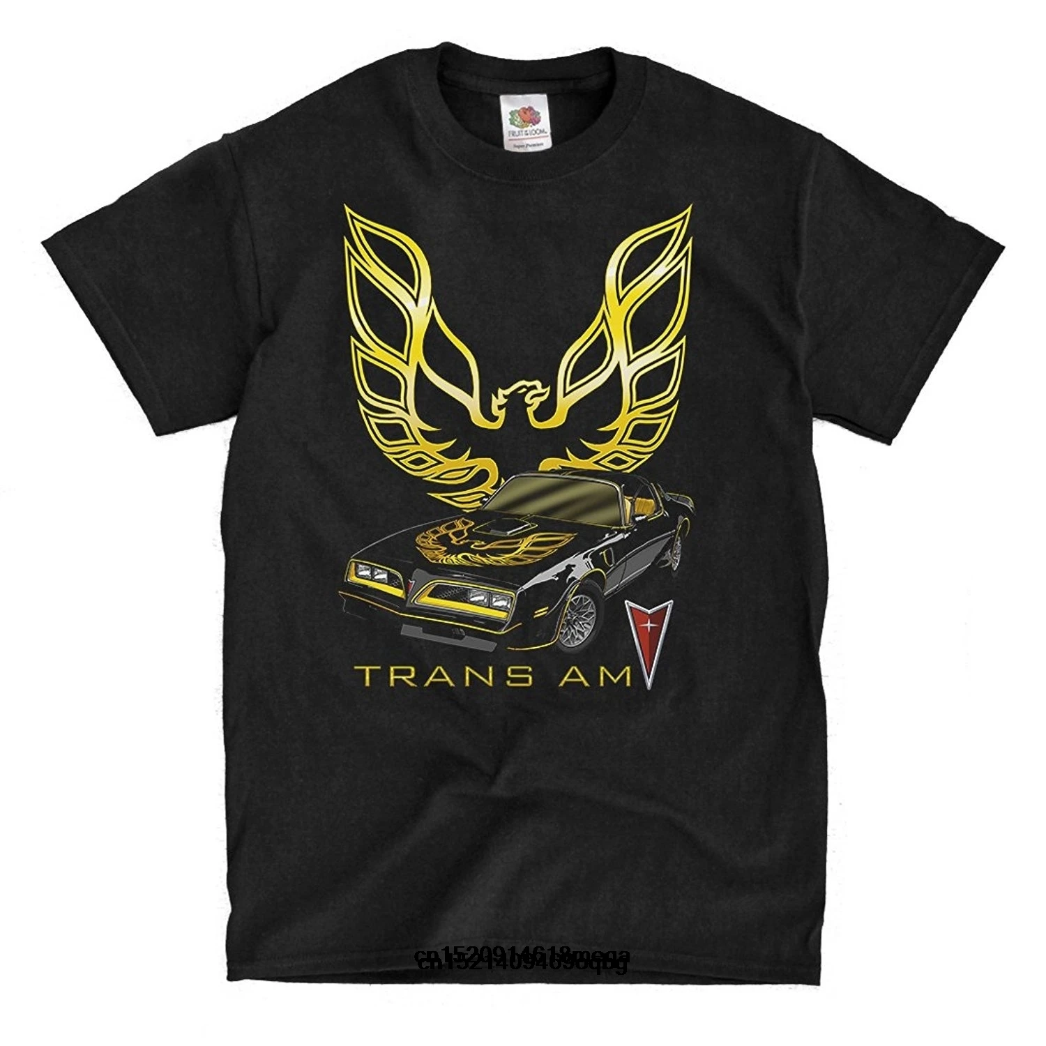 Возьмите футболка Понтиак Firebird Trans AM черный текст Для мужчин хлопковая | Мужская