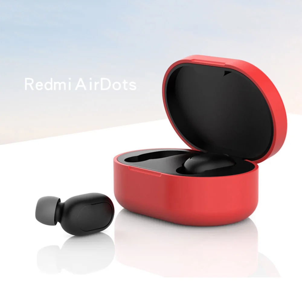Силиконовый чехол для наушников для Xiaomi Airdots TWS Bluetooth наушники защитный чехол для Redmi Airdots Наушники Аксессуары