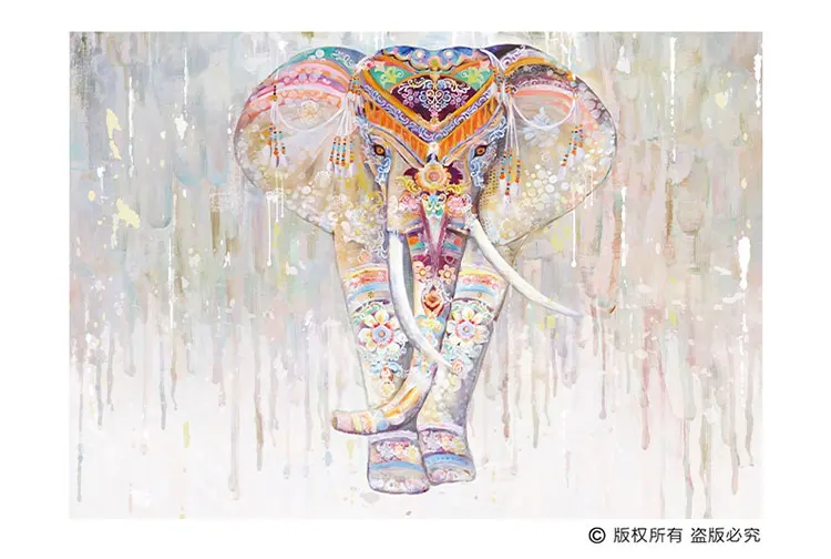 Рилигон слон животные фрески на стену 3d бумажная 3D фреска для гостиной фоновая